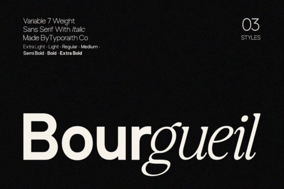 Bourgueil: A Typeface for Modern, Elegant Design