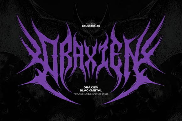 Draxien: Fierce Black Metal Typography
