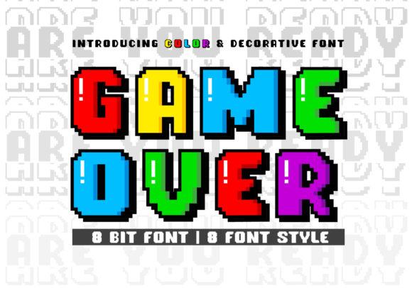 Game Over: A Fun Decorative Color Font for Creative Projects