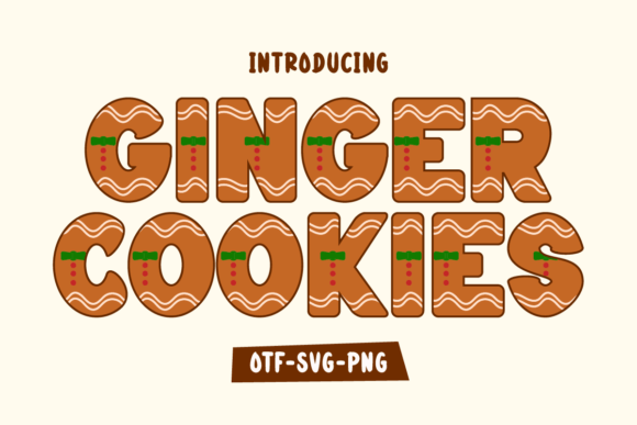 Ginger Cookies: A Festive Display Font for Creative Projects