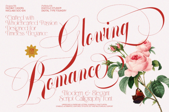 Glowing Romance: A Font of Modern Elegance