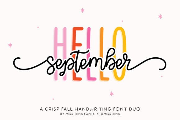 Hello September Duo: A Stylish Font Pair for Creative Projects