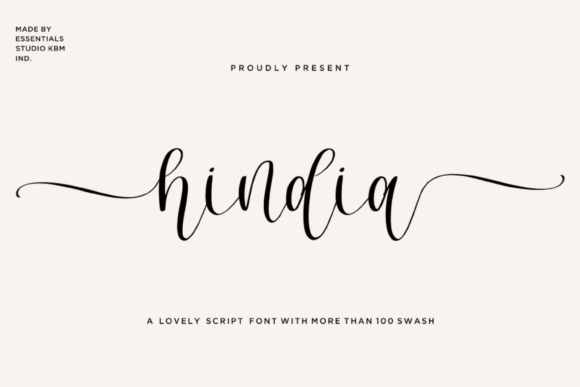 Hindia: A Modern Calligraphic Typeface for Elegant Designs