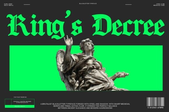 King's Decree: A Font of Royal Authority and Gothic Elegance