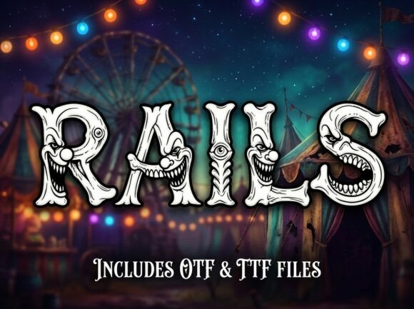 Rails: A Bold Display Typeface for Impactful Design