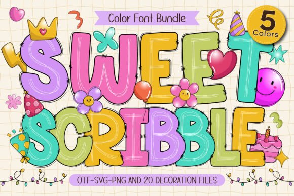 Sweet Scribble: A Font Bursting with Joyful Color