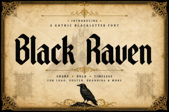 Unleash Dark Drama with the Black Raven Typeface